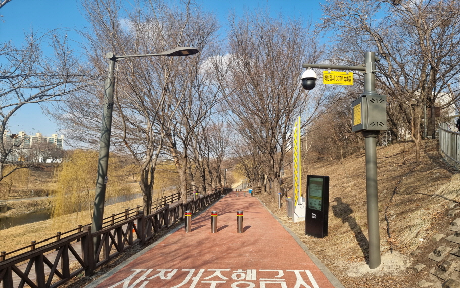 [시공사례]강남구 양재천 스마트 하천진입 원격차단시스템 설치